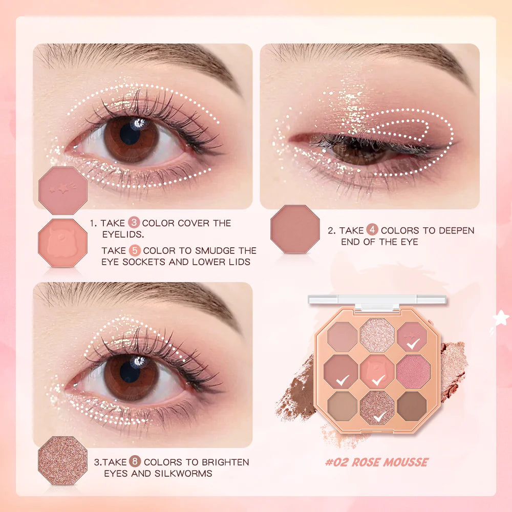 Banxeer Eyeshadow 9 Colour Eyeshadow Pallete