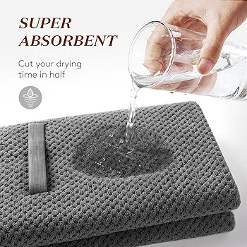 Large Microfiber Hair Towel- Grey