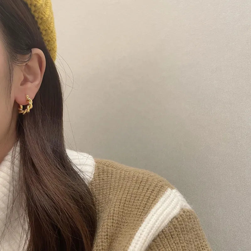 Twisted Hoop Earrings