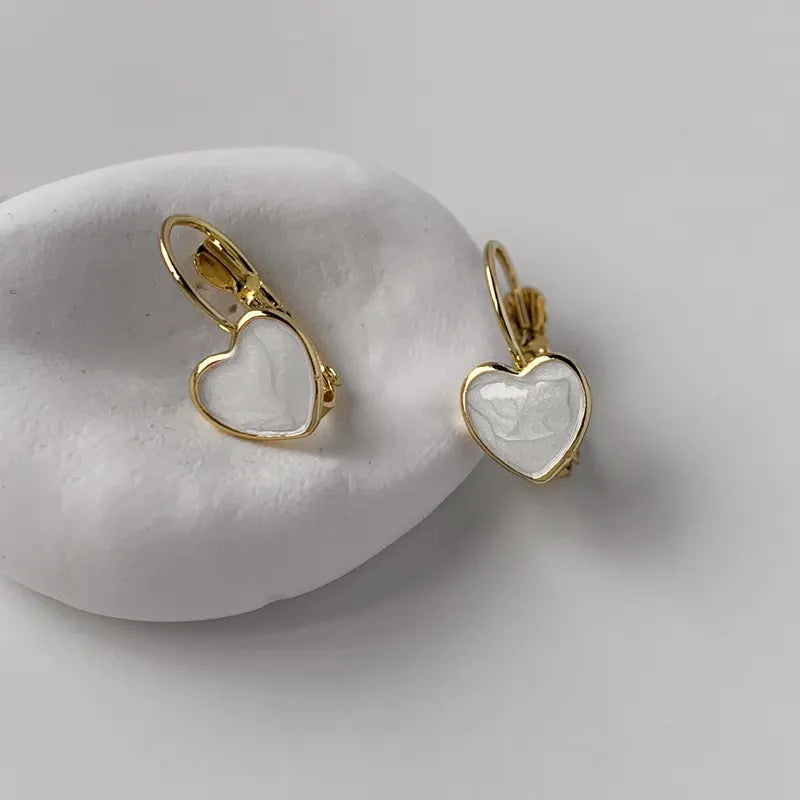 18k Gold Plated Heart Hoop Earrings