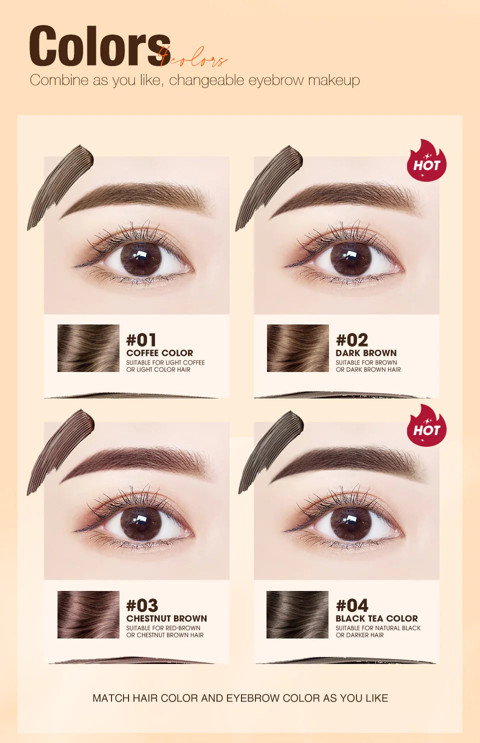 O.TWO.O Natural Shaping Dyeing Eyebrow Cream