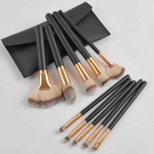 10 Pieces Synthetic Makeup Brushes