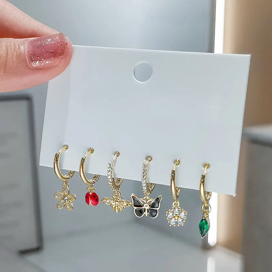 18k Gold Plated Earrings Set