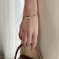 18K Gold French Style Double Layer Bracelet