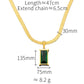 Square Emerald Chain Necklace