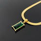 Square Emerald Chain Necklace