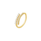 Adjustable Gold Diamond Pearl Ring