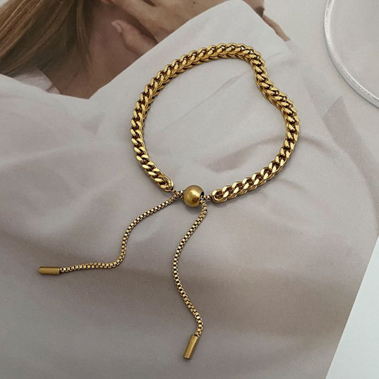 18K Gold Plated Bracelet with Adjustable Strap