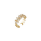 Kandy Rose 18K Gold Plated Zirconia Leaf Adjustable Ring