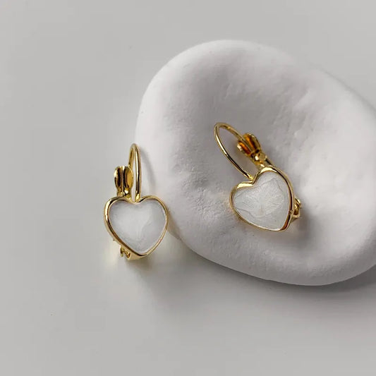 18k Gold Plated Heart Hoop Earrings