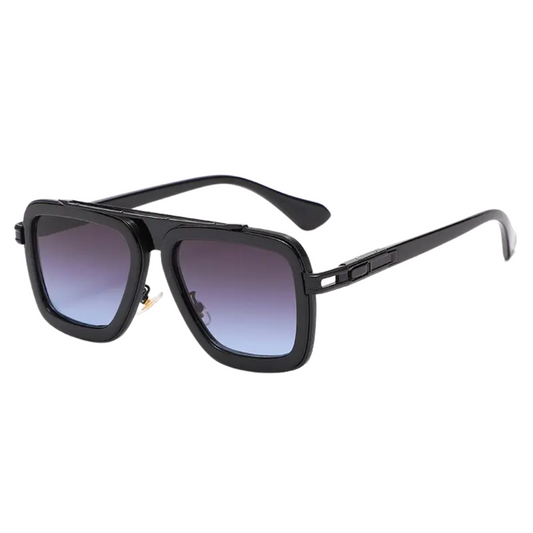 Vintage Square Sunglasses - Black