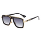 Vintage Square Sunglasses - Black & Gold
