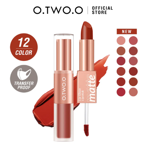 O.TWO.O 2 in 1 Matte Lipstick and Lip Glaze