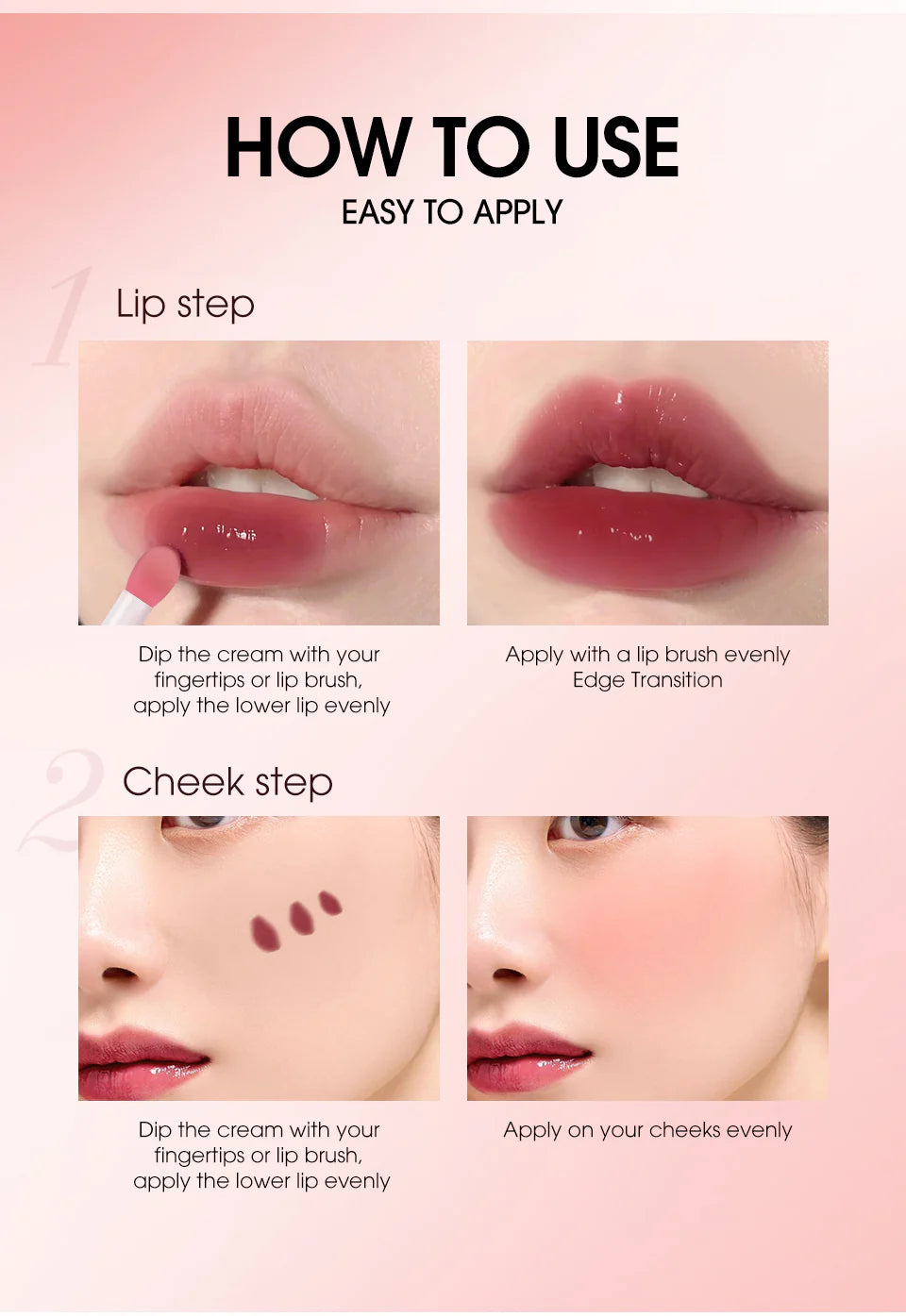 O.TWO.O 2-in-1 Lip and Cheek Hydrating Gloss